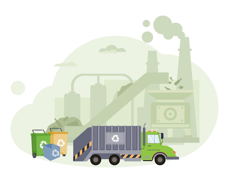 waste management through truck