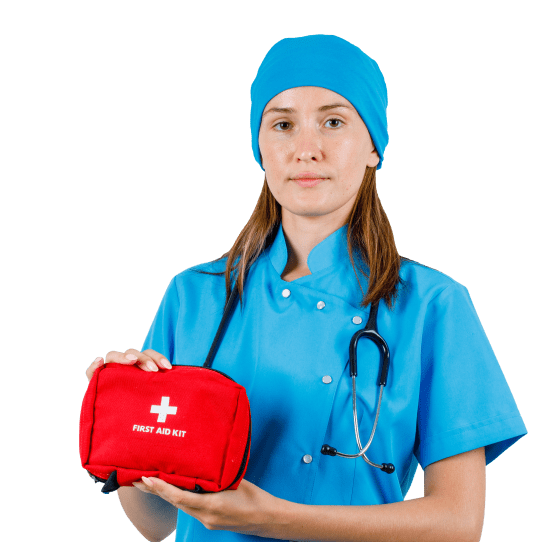 Doctor with first Aid kit